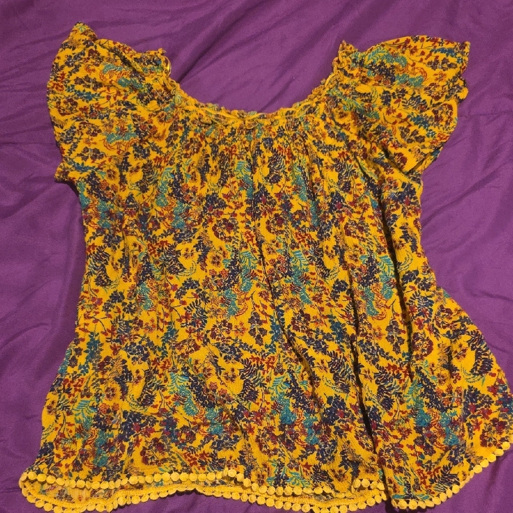 Floral Yellow Women's Top